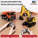 HUINA 1319 1:18 RC Tractor Truck with Excavator & Trailer | 2.4G Remote Control Construction Transport Set | Age 6+ - Image 3
