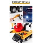 HUINA 1381 1:18 RC Concrete Pump Truck | 11CH Construction Vehicle with 120cm Pump Arm - Image 8