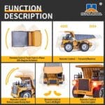 HUINA 1534 RC Dump Truck 1:18 Scale | Heavy Duty Construction Tipper - Image 4