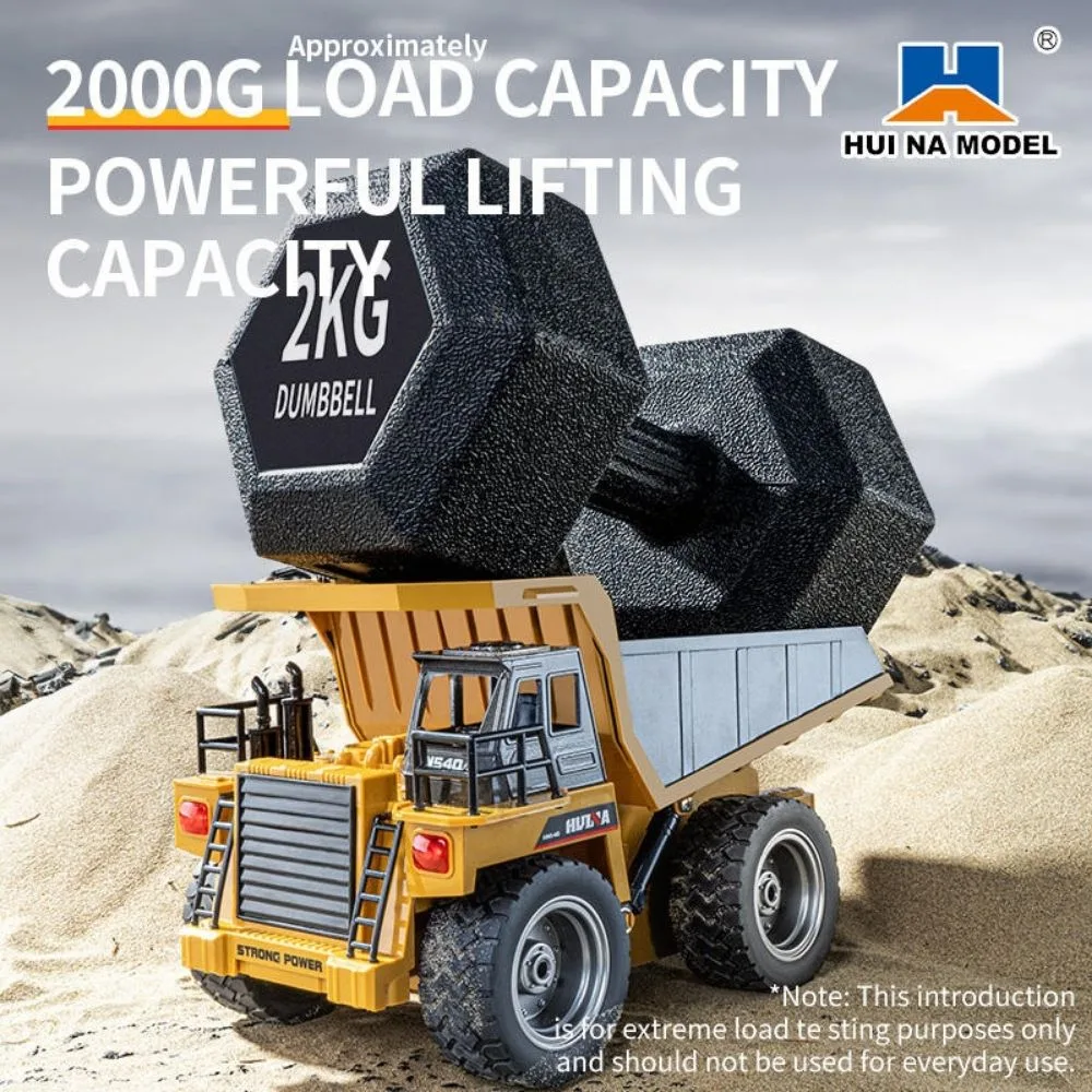 HUINA 1534 RC Dump Truck 1:18 Scale | Heavy Duty Construction Tipper - Image 2