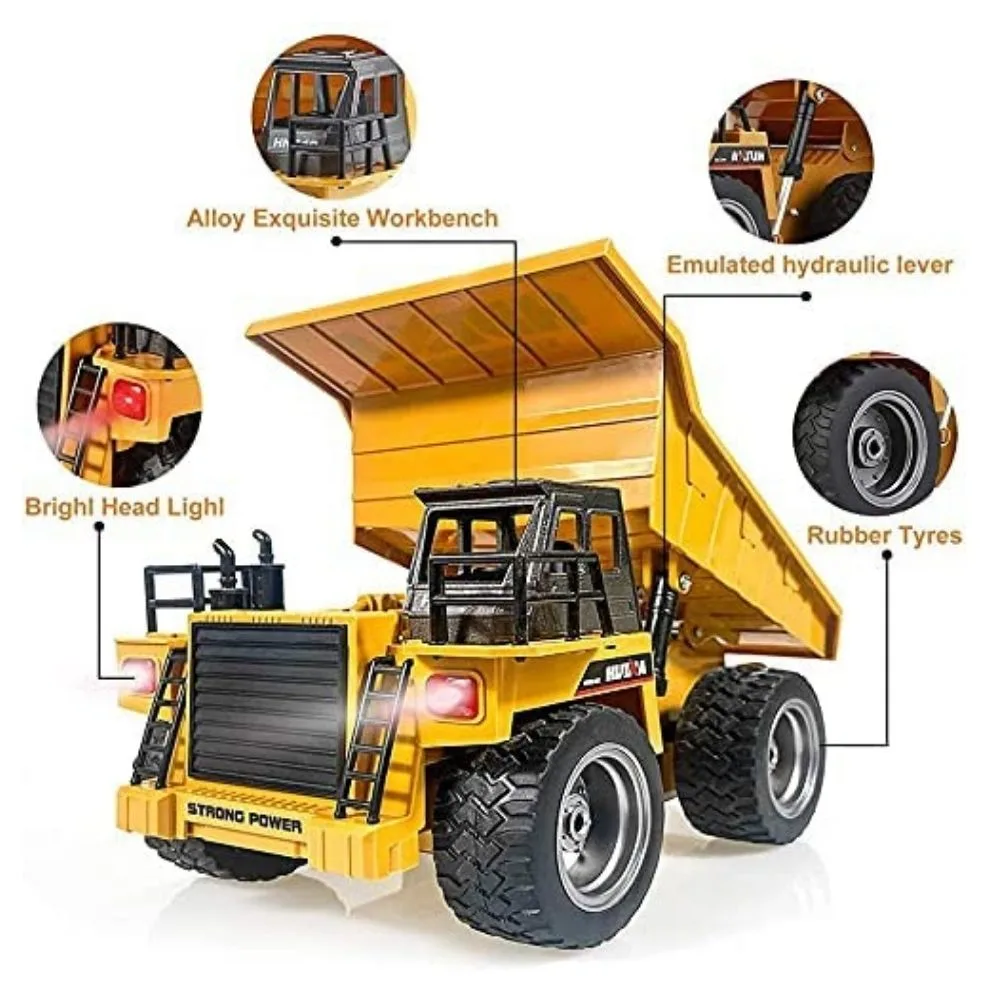 HUINA 1534 RC Dump Truck 1:18 Scale | Heavy Duty Construction Tipper - Image 10