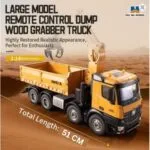 HUINA 1538 1:14 Scale 26 Channel Alloy RC Dump Truck with Grabbing Wood Crane | 2.4G Remote Construction Vehicle | Age 8+ - Image 4