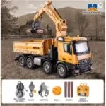 HUINA 1538 1:14 Scale 26 Channel Alloy RC Dump Truck with Grabbing Wood Crane | 2.4G Remote Construction Vehicle | Age 8+ - Image 8