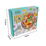 KABI Pizza Chef Junior Wooden Toy | DIY Pizza Food Slicer Set with Reusable Stickers | Pretend Play Kitchen Toy | Age 3+ - Image 8