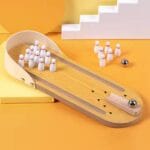 Kids Mini Wooden Bowling Game | Indoor Tabletop Bowling Toy | Age 3+ - Image 2
