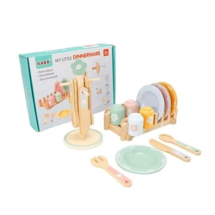 KABI My Little Dinnerware Set Wooden Kitchen Toy 3+ | Shopbefikar India