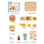 My Little Hamburger Wooden Play Set | Burger Fries Drink Role Play Toy | Age 3+ - Image 2