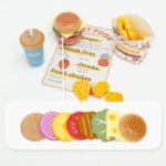 My Little Hamburger Wooden Play Set | Burger Fries Drink Role Play Toy | Age 3+ - Image 6