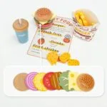 My Little Hamburger Wooden Play Set | Burger Fries Drink Role Play Toy | Age 3+ - Image 6