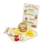 My Little Hamburger Wooden Fast Food Play Set for Kids | Shopbefikar