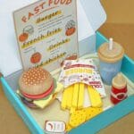 My Little Hamburger Wooden Play Set | Burger Fries Drink Role Play Toy | Age 3+ - Image 3