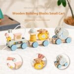 Ocean Tow Tractor Wooden Pull-Along Train Toy | Montessori Activity Wagon Set | Age 3+ - Image 4