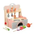 Wooden Pretend Barbecue Grill Playset for Kids 3+ | Montessori BBQ Kitchen Toy | Shopbefikar India