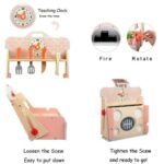 Wooden Pretend Barbecue Grill Playset | Montessori BBQ Kitchen Role Play Toy with Food & Utensils | Age 3+ | Indoor Play - Image 6