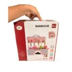 Wooden Pretend Barbecue Grill Playset | Montessori BBQ Kitchen Role Play Toy with Food & Utensils | Age 3+ | Indoor Play - Image 7