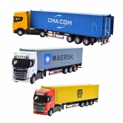 1:50 Alloy Container Truck Die Cast Toy with Sound & Detachable Trailer | Shopbefikar India