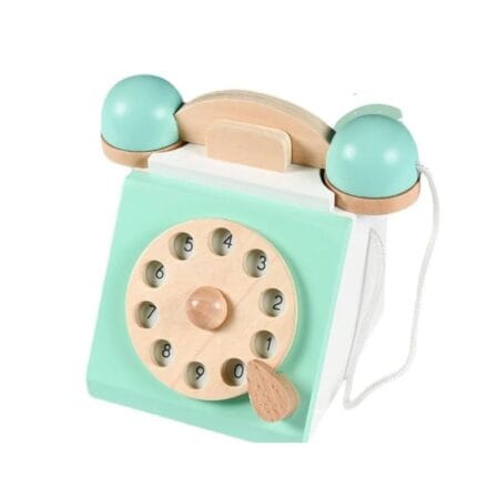 Wooden Retro Turntable Telephone Pretend Play Toy 3+ | Shopbefikar India