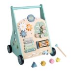 Wooden Baby Push Walker with Activity Center 9+ Months | Montessori Learning Toy | Shopbefikar India