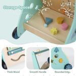 Wooden Baby Push Walker with Activity Center | Sit-to-Stand Montessori Learning Walker | Sensory & Shape Sorting Toy | 9+ Months - Image 13
