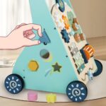 Wooden Baby Push Walker with Activity Center | Sit-to-Stand Montessori Learning Walker | Sensory & Shape Sorting Toy | 9+ Months - Image 6