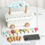 Wooden Ice Cream Cart Playset for Kids | Pretend Play Push Cart with Popsicles, Lollipops & Cones | Montessori Role Play Toy | Age 3+ - Image 7