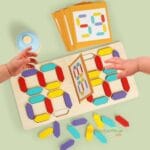 Wooden Pattern Battle Game | 2 Player Speed Matching Board Game with Bell | Brain Development Toy | Age 5+ | Indoor Play - Image 2