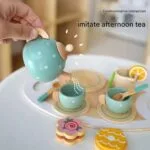 KABI Afternoon Tea Set Wooden Pretend Play Toy | Tea Party Role Play Set | Montessori Kitchen Toy | Age 3+ | Indoor Play - Image 9