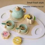 KABI Afternoon Tea Set Wooden Pretend Play Toy | Tea Party Role Play Set | Montessori Kitchen Toy | Age 3+ | Indoor Play - Image 6