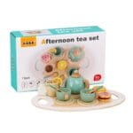 KABI Wooden Afternoon Tea Set Pretend Play Toy 3+ | Tea Party Set | Shopbefikar India