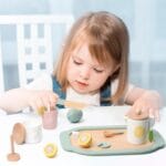 KABI Wooden Lemon Tea Set Pretend Play Toy | Tea Party Role Play Kitchen Set | Montessori Wooden Toy | Age 3+ | Indoor Play - Image 3