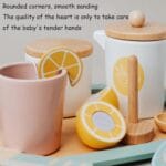 KABI Wooden Lemon Tea Set Pretend Play Toy | Tea Party Role Play Kitchen Set | Montessori Wooden Toy | Age 3+ | Indoor Play - Image 5