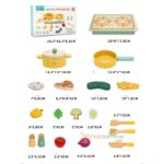 KABI My Little Kitchen Set Wooden Toy | Pretend Play Cooking Set | Montessori Role Play Kitchen | Age 3+ | Indoor Play - Image 2