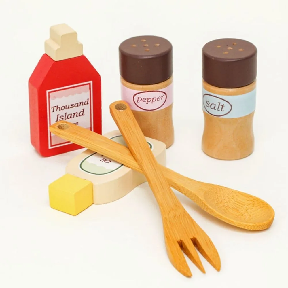 KABI My Favourite Salad Wooden Pretend Play Toy | Salad Bowl Set for Kids | Montessori Role Play Food | Age 3+ | Indoor Play - Image 6