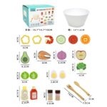 KABI My Favourite Salad Wooden Pretend Play Toy | Salad Bowl Set for Kids | Montessori Role Play Food | Age 3+ | Indoor Play - Image 5