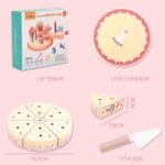 My Little Birthday Cake Wooden Toy | 24 Pcs Cutting Pretend Play Set | Age 3+ - Image 5