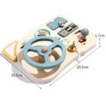 Wooden Driving Busy Board for Toddlers | Steering Wheel Interactive Learning Toy | Montessori Car Dashboard Pretend Play | Age 2–5 Years - Image 5