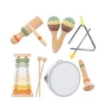 Vintage Wooden Music Instrument Set for Kids 3+ | Xylophone & Percussion Toy Kit | Shopbefikar India