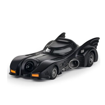 Batmobile diecast car model matte black with display case superhero collectible car 1:24 scale