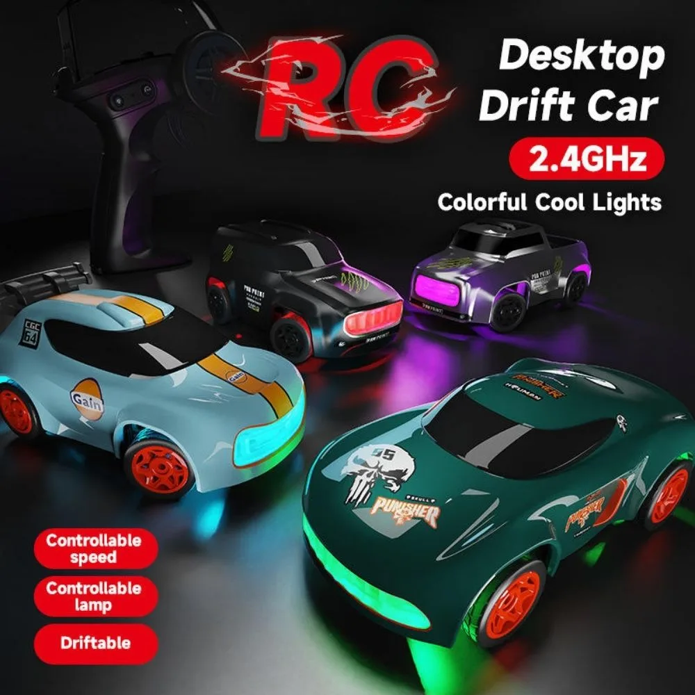 1:64 Mini Desktop Drift RC Car | 2.4G Remote Control | LED Lights | High-Speed Drift Car | 6+ Years - Image 11