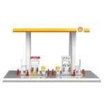 CCA Shell Gas Station Model with 1:64 Porsche Car | Licensed Diecast Display Set | Assembly Playset | Collectible Toy - Image 7