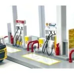 CCA Shell Gas Station Model with 1:64 Porsche Car | Licensed Diecast Display Set | Assembly Playset | Collectible Toy - Image 5