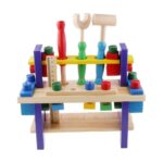 Kids Wooden Tool Bench Puzzle Toy Set | Nuts & Bolts Construction Educational Toy | Montessori Learning Toy | Shopbefikar India