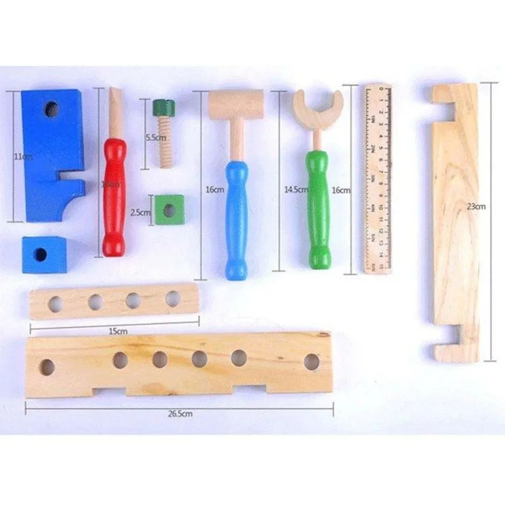 Kids Wooden Tool Bench Puzzle Set | Nuts & Bolts Construction Toy | Educational Montessori Playset | 3+ Years - Image 9
