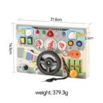 Montessori Steering Wheel Busy Board | Wooden Driving Activity Toy | Preschool Learning Toy | 3+ Years - Image 5