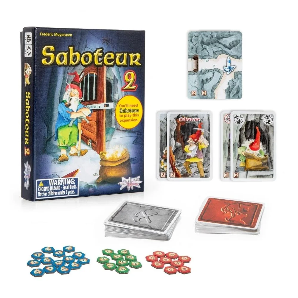Saboteur 2 Card Game – Hidden Role Bluffing & Strategy Game for Family | 2–12 Players Age 8+ | Shopbefikar India