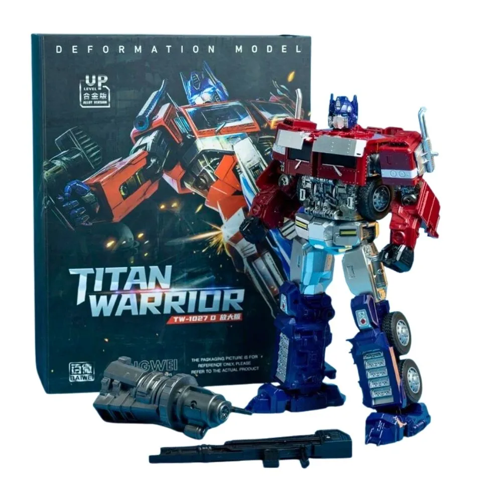 Baiwei TW-1027D Titan Warrior Optimus Prime BIG SIZE 32cm | Oversized ROTB Transformer with LED Weapons | Collectible Action Figure | 14+ Years - Image 5