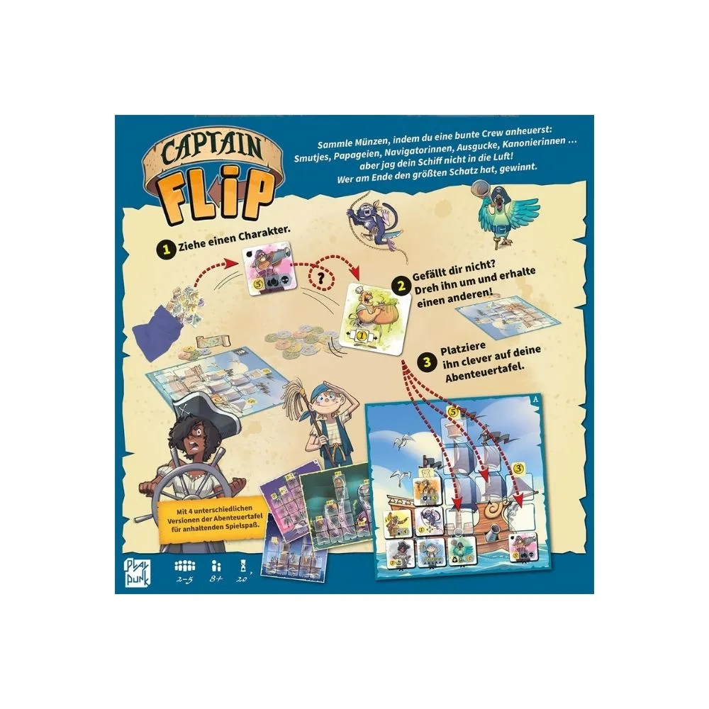 Captain Flip Board Game | Pirate Strategy Family Game | 2–5 Players | Age 8+ - Image 3