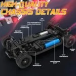 1:16 RC Drift Car 4WD | 50km/h Dodge Challenger Style Muscle Car | Gyro, LED Lights & Drift Tires | Pro Racing Car - Image 6