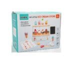 KABI My Little Ice Cream Store Pretend Play Toy | Wooden Ice Cream Shop Set | Role Play Learning Toy | 3+ Years - Image 7