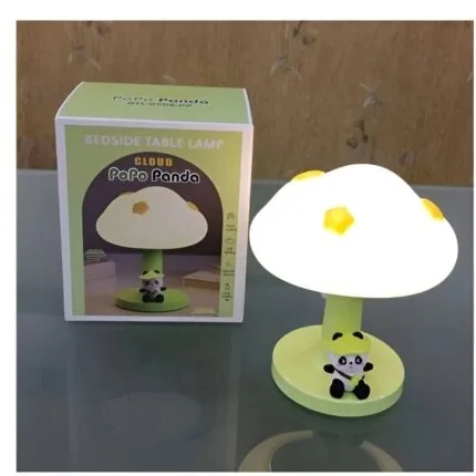 Panda Soft Silicone LED Night Lamp | Kawaii Touch Bedside Light | USB Rechargeable | Shopbefikar India